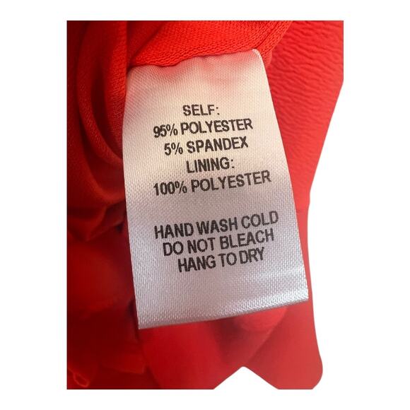 Lulus Our Last Dance Coral Red Ruffled Mini Dress Orange Asymmetrical Small - Picture 7 of 8